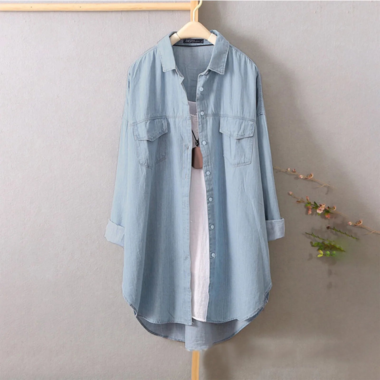 Plus Size Women Shirt Solid Color Single Breasted Long Sleeve Summer Lapel Buttons Shirts Ladies Blouse Commuter Blusa 2023